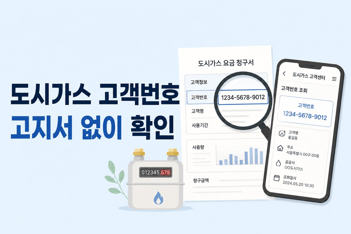 도시가스 고객번호 모를 때 찾는 방법, 고지서 없이 조회하는 기준