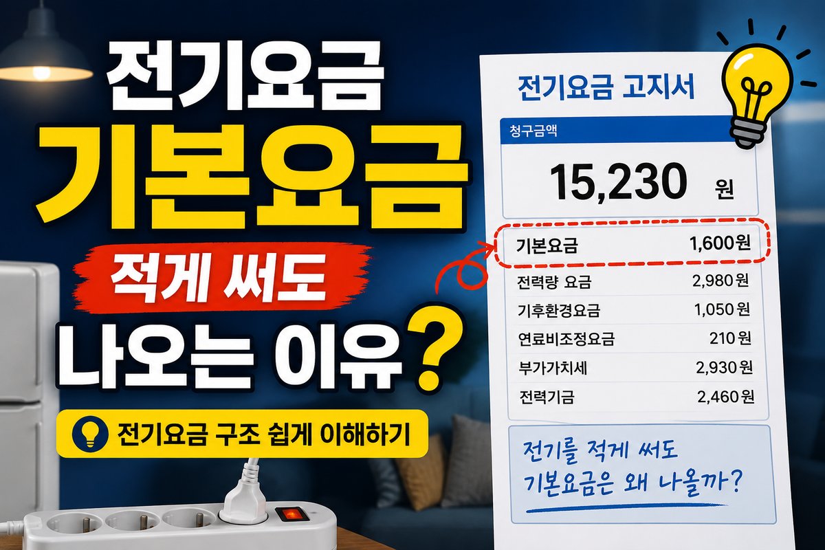 전기요금 기본요금은 왜 사용량이 적어도 나올까