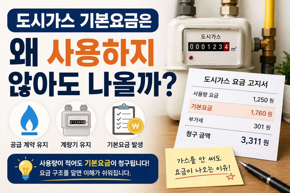 도시가스 기본요금은 왜 사용하지 않아도 나올까