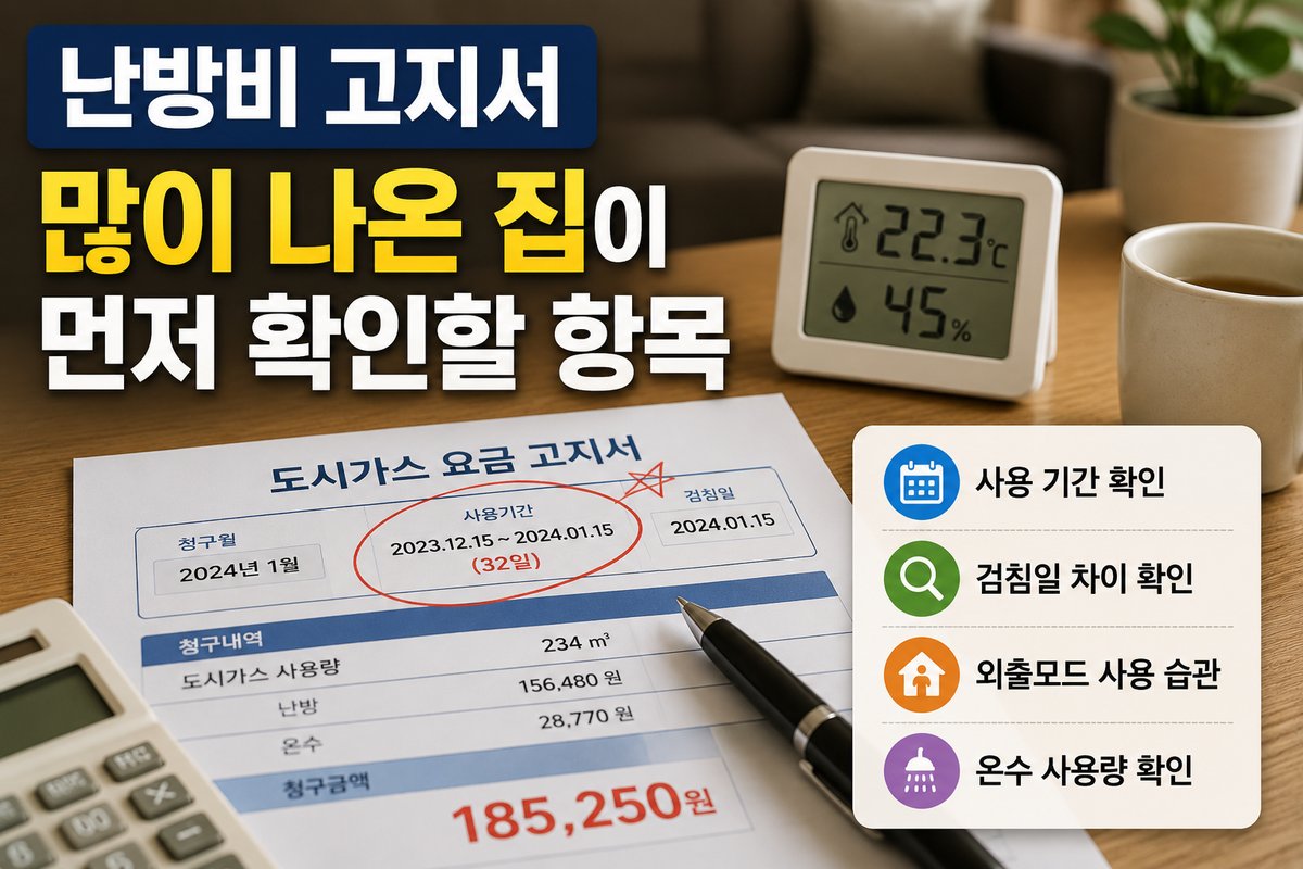 난방비 고지서 많이 나온 집이 먼저 확인할 항목