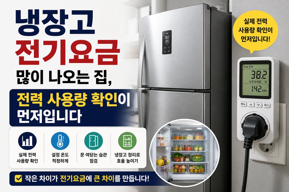 냉장고 전기요금 많이 나오는 집, 전력 사용량 확인이 먼저입니다