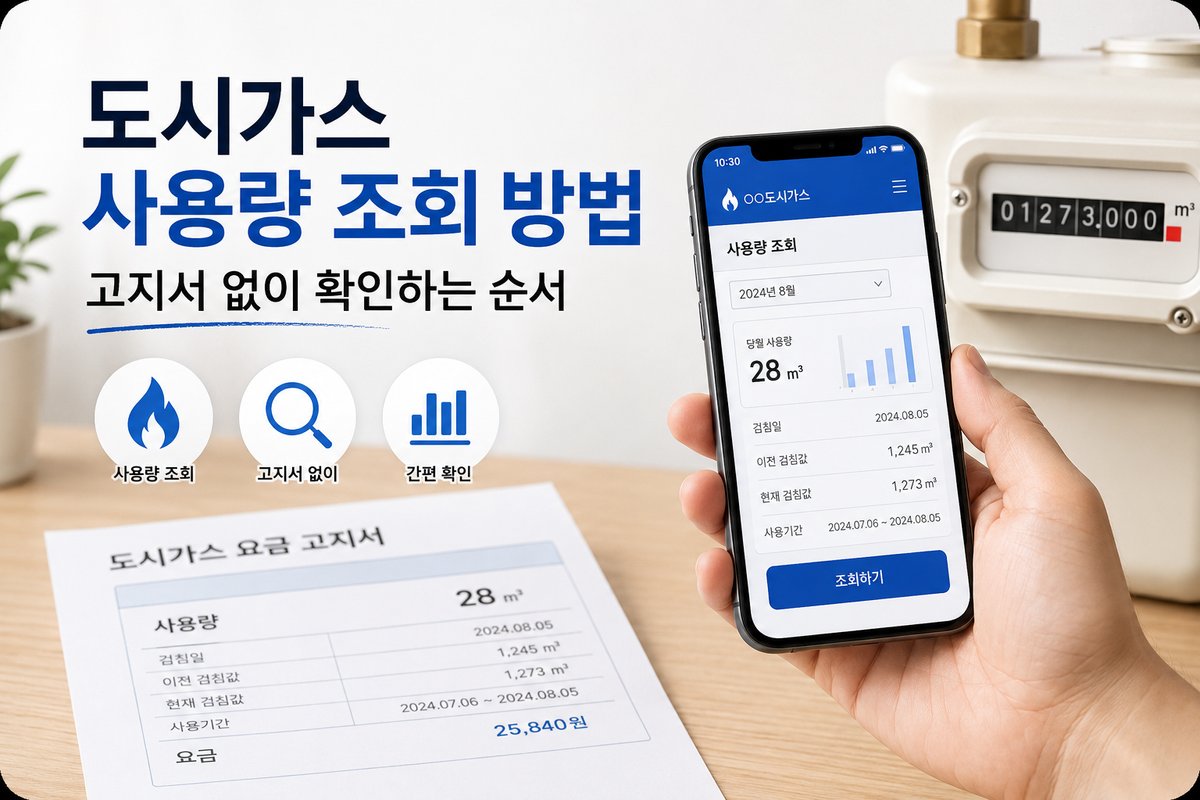 도시가스 사용량 조회 방법 고지서 없이 확인하는 순서