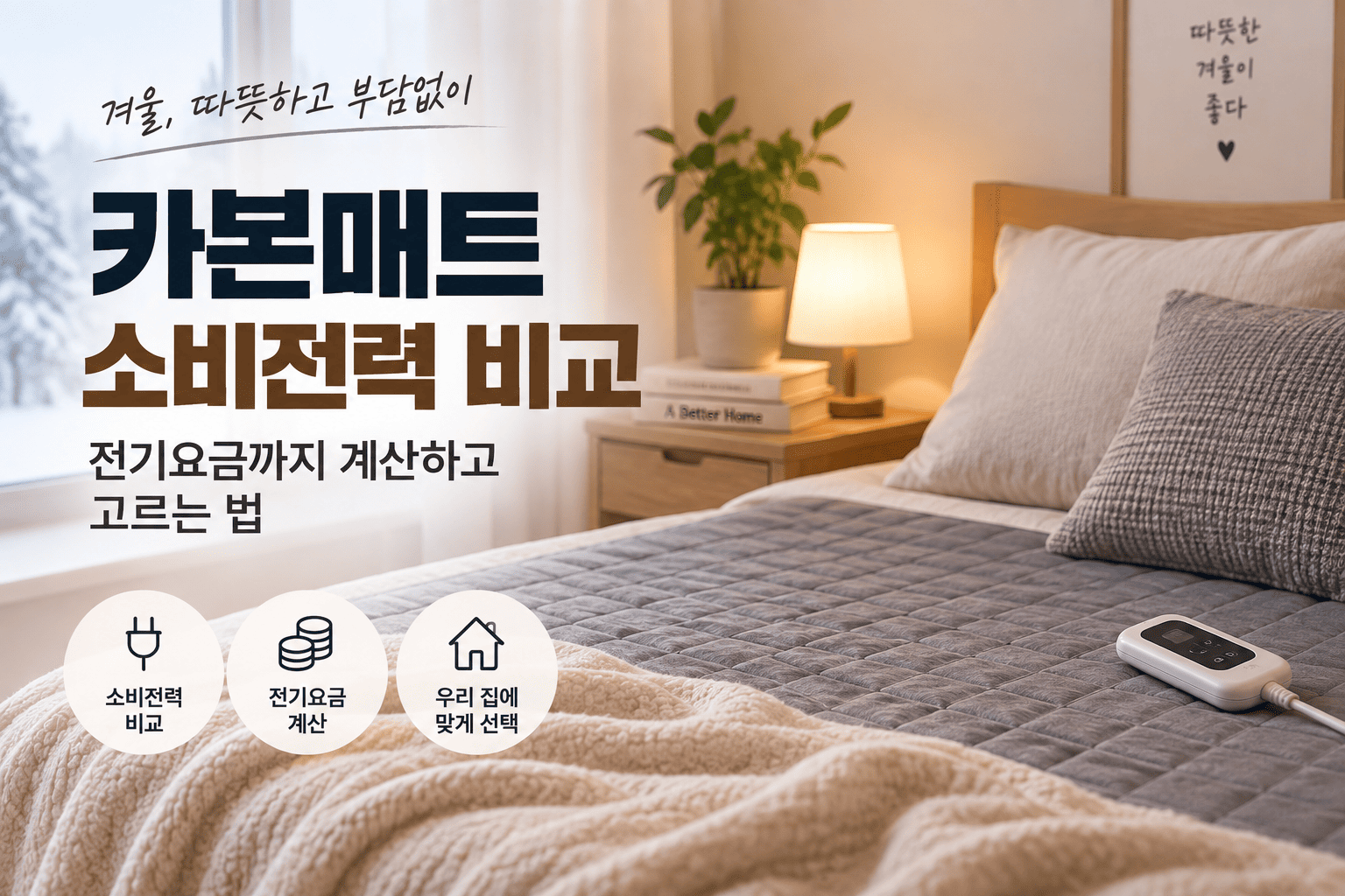 카본매트 소비전력 비교, 전기요금까지 계산하고 고르는 법