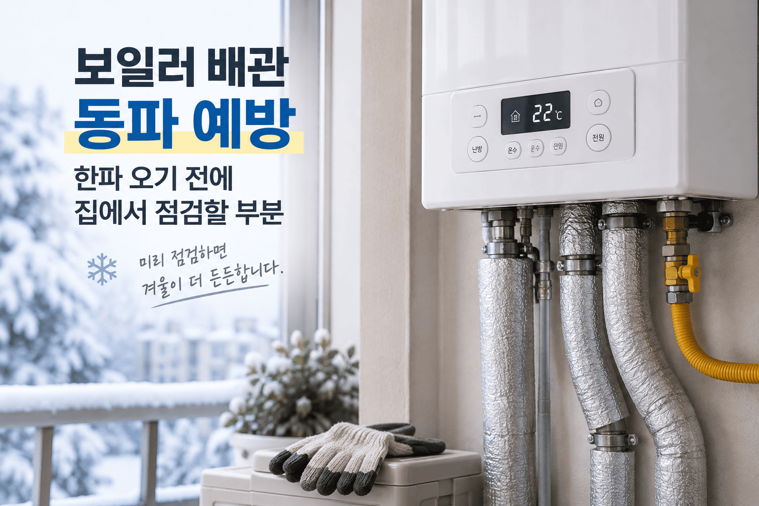 보일러 배관 동파 예방, 한파 오기 전에 집에서 점검할 부분