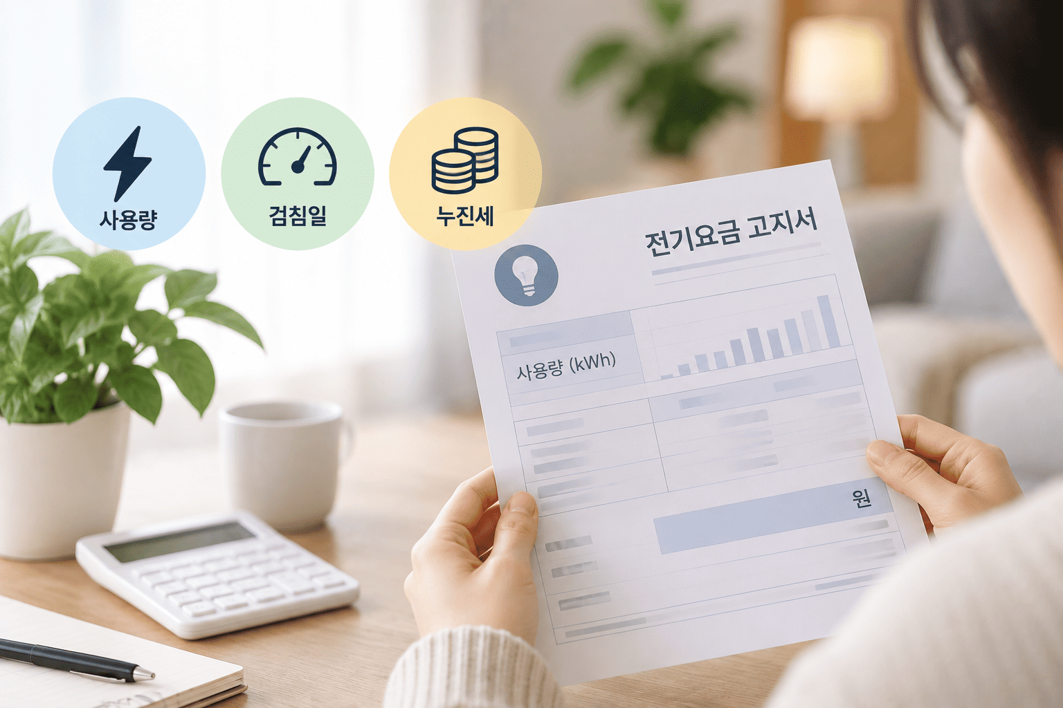전기요금 확인 시 사용량 검침일 누진구간을 순서대로 살펴보는 방법