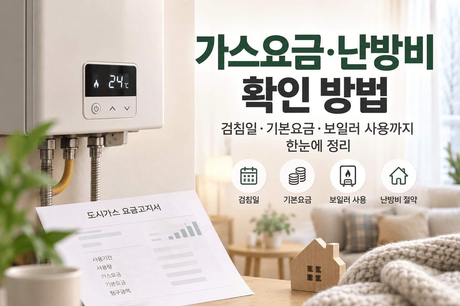 가스요금·난방비 확인 방법 검침일·기본요금·보일러 사용까지 한눈에 정리